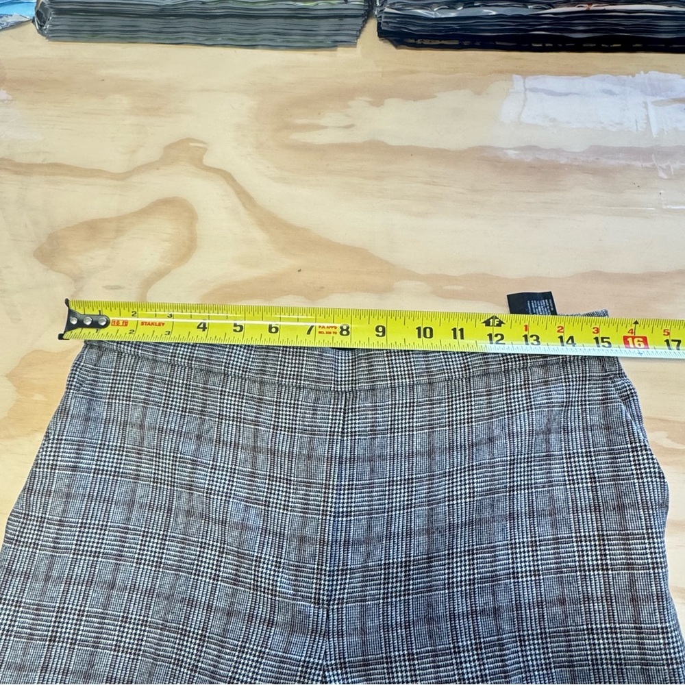 Theory Treeca Plaid Wool Straight Crop Pants‎ Career Casual Sz 8 - Picture 10 of 12